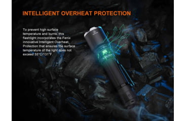 Image of Fenix TK21R, Flashlight, White LED, 3,600 Lumens, Anodized Finish, Black, Includes Rechargeable ARB-L21-6000 Battery and USB Type-C Charging Cable