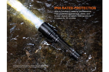 Image of Fenix TK30R, Flashlight, White Laser, 500 Lumens, 1,500 Meter Maximum Beam Distance, Anodized Finish, Black, Includes ARB-L21-6000 Battery and USB Type-C Charging Cable