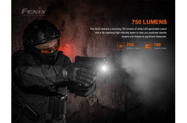 Image of Fenix Gl22 Tactical Light W/ Red Laser Sight - GL22LSBK