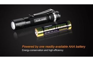 Image of Fenix LD Series Flashlight w/battery 100 Lumens-black, black LD02E2BK-B