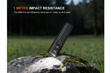 Image of Fenix Lighting E06R PRO Lithium Ion 1600 Lumens Luminus SST20 LED, Luminus SFT25 LED Flashlight, Black, E06RPRBK