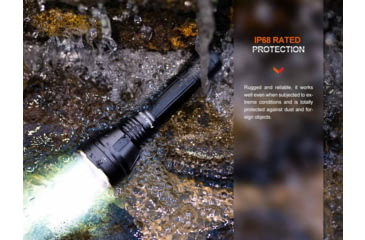 Image of Fenix Lighting HT32 Lithium Ion 2500 Lumens Luminus SFT70 LED, Luminus SFT20 RA LED, Luminus SFT20 CG LED Flashlight, Black, HT32SFBK