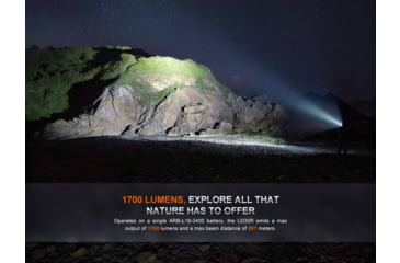 Image of Fenix Lighting LD30R Lithium Ion 1700 Lumens Luminus SST40 LED Flashlight, Black, LD30RXBK