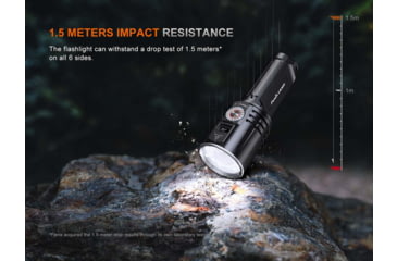 Image of Fenix Lighting LR36R Lithium Ion 10000 Lumens Luminus SST 25 LED, CT1-Mini Laser Flashlight, Black, LR36RXBK
