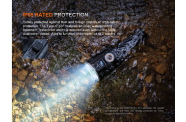 Image of Fenix Lighting LR36R Lithium Ion 10000 Lumens Luminus SST 25 LED, CT1-Mini Laser Flashlight, Black, LR36RXBK