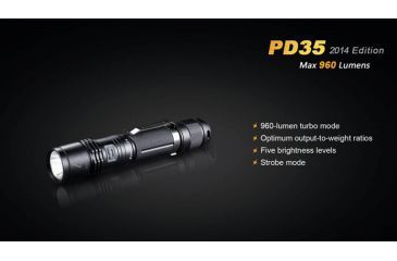 Image of Fenix PD Series 960 Lumens Flashlight, Black PD35XLBK