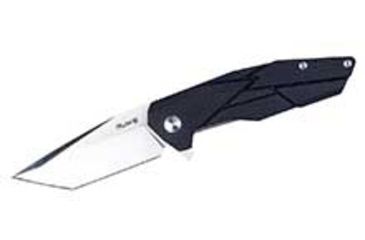 Image of RUIKE P138 Folding Knife, 3.54in, 14C28N Stainless Steel, Tanto, Plain Blade, G10 Handle, Black, P138-B