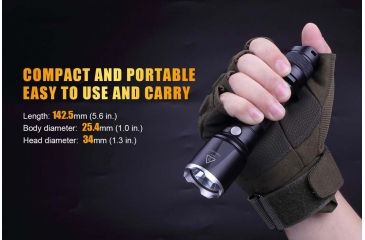 Image of Fenix TK15UE Ultimate Edition LED Flashlight, 1000 Lumens, Black FENIX-TK15UE-BLACK