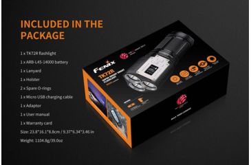 Image of Fenix TK72R Rechargeable Flashlight, 9000 Lumens, Black TK72ROBK