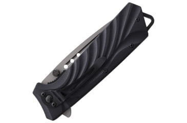 Image of Fenris-Arms Freedom Black Folding Knife, 4.88in Closed, 3.5in Gray Titanium Coated Stainless Blade, Black Sculpted G10 Handle, FENRIS-K FREEDOM-S