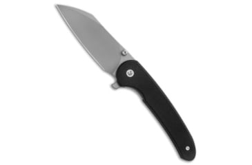 Image of Ferrum Forge Knife Works Glow Rhino LightBringer Folding Knife, 3.50in, Nitro V Steel, Sheepsfoot Blade, G-10, Black Handle, Black/Gray, 8.125 inch, BHQ-139223