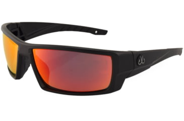 Image of Filthy Anglers Delta Sunglasses - Mens, Matte Black Frame, Polarized w/ Sunburst Red Mirror Lens, DELMBK03P-S