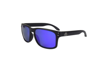 Image of Filthy Anglers Rush Polarized Fishing Sunglasses, Matte Black/Polarized EP Blue Mirror, RUSMBK-EP-B