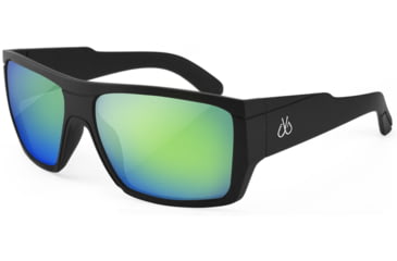Image of Filthy Anglers Webster EP Mirror Sunglasses - Mens, Matte Black Frame, Polarized EP Green Mirror Lens, WEBMBK-EP-G
