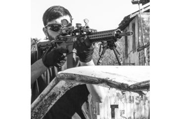 Image of EDEMO Firefield Stronghold Bipod w/Lever, 6-9in, Black, FF34026, EDEMO3