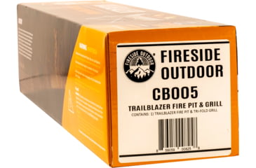 Image of Fireside Outdoor Trailblazer Portable Fire Pit &amp; Grill, 12 in, CB005