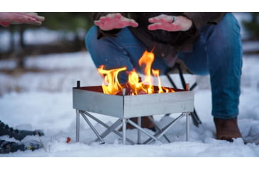 Image of Fireside Outdoor Trailblazer Portable Fire Pit &amp; Grill, 12 in, CB005