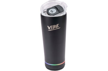 Image of Fireside Outdoor Vibe Tumbler With Water-Resistant Bluetooth Speaker, Black, VIBE-18-BLK