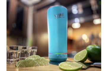 Image of Fireside Outdoor Vibe Tumbler With Water-Resistant Bluetooth Speaker, Water Blue, VIBE-18-WBLU