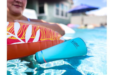 Image of Fireside Outdoor Vibe Tumbler With Water-Resistant Bluetooth Speaker, Water Blue, VIBE-18-WBLU