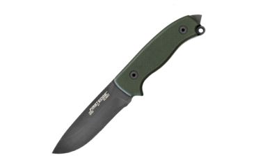 Image of First Edge Tactical Fixed Blade Skinner Fine Edge, Elmax Black Oxide Blade, Coarse Green, 6050-BLG