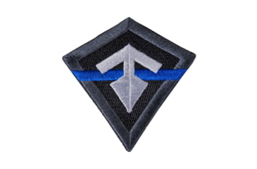 Image of First Tactical Thin Line Logo Patch, Gray/Blue, One Size, 195028-999-1SZ
