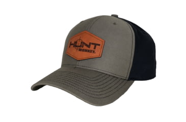 Image of Fish Monkey Hunt Genuine Leather Applique Hat, Loden/Black, One size, HM802-LDBK