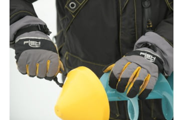Image of Fish Monkey Yeti Premium Ice Fishing Glove, Yelow/Black/Grey, 2XL, FM37-GB-XXL
