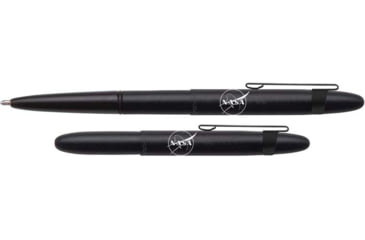 Image of Fisher Space Pen Bullet Space Pen w/ NASA Meatball Logo &amp; Pocket Clip, Matte Black, 400BCL-NASAMB
