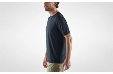 Image of Fjallraven Abisko Mesh Short Sleeve T-Shirt - Mens, Dark Navy, Large, F87198-555-L