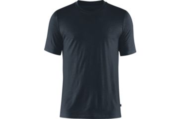 Image of Fjallraven Abisko Wool Short Sleeve T-Shirt - Mens, Dark Navy, Large, F87193-555-L