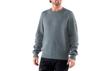 Image of Fjallraven Greenland Re-Wool Crew Neck - Mens, Dark, Medium, F87227-356-M