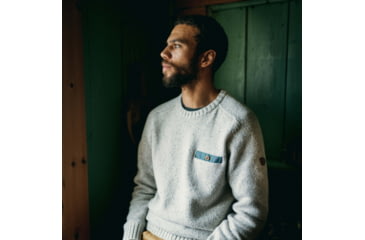 Image of Fjallraven Lada Round-neck Sweater - Mens, Chalk White, Small, F84139-113-S
