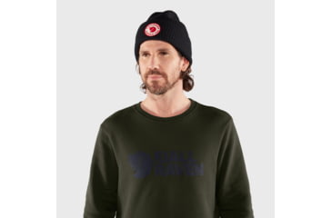 Image of Fjallraven Logo Sweater - Mens, Deep Forest, Medium, F84142-662-M