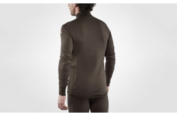 Image of Fjallraven Varmland Woolterry Half Zip - Mens, Dark Olive, Large, F90838-633-L