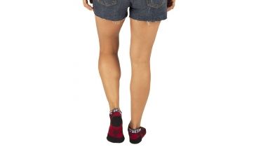 Image of Flagrant Beard 1 in Low Cut Socks, Red / Black, Small, 3003-0