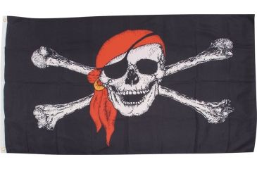 Image of Flags Skull with Red Scarf Flag SU5780