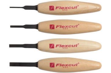 Image of Flexcut Chisel Micro Tool Set, This set features four micro chisels, MT100