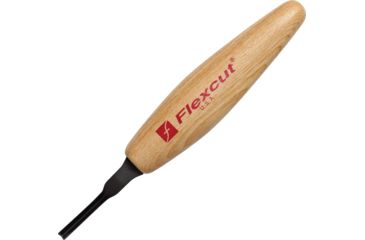 Image of Flexcut Micro Parting Tool 60 deg 4mm Fixed Blade Knife, 1.75in, Carbon Steel, Wood Handle FLEXMT38