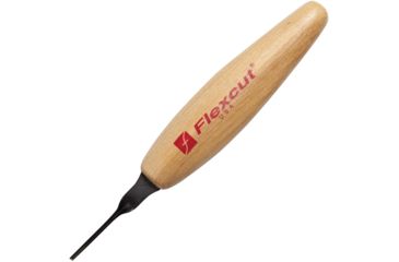 Image of Flexcut Micro Sweep 1.5mm Fixed Blade Knife, 1.75in, Carbon Steel, Wood Handle FLEXMT19