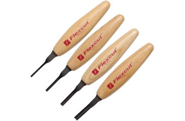 Image of Flexcut Shallow U-Gouge Micro Tool Set,1.75in,Carbon Steel,Wood Handles, MT400