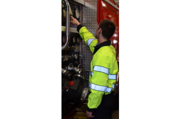 Image of Flying Cross Layertech Hi-Vis Reversible Jacket, Black, Long, Extra Large, 73160A10XLARGELONG