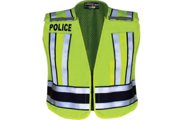 Image of Flying Cross Pro Series Hi-vis Safety Vest W/ Navy Band &amp; Police Lettering - Lapd Navy - 71500P862XLNA