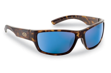 Image of Flying Fisherman 7701TSB Matecumbe Polarized Sunglasses, Tortoise Frame, Smoke-Blue Mirror Lens, 7701TSB