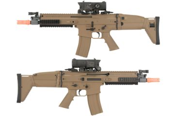 Image of FN Herstal Licensed SCAR-L Airsoft AEG Rifle, Polymer Body, Tan, Large, 200962
