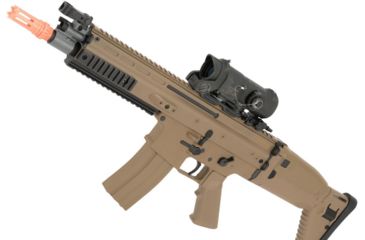 Image of FN Herstal Licensed SCAR-L Airsoft AEG Rifle, Polymer Body, Tan, Large, 200962