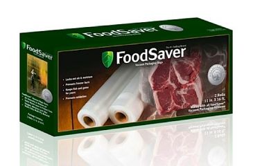 Image of Foodsaver GameSaver Heavy Duty Food Storage Rolls,11inx16ft, 2Pk, Clear, FSGSBF0606