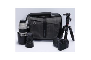 Image of Fotopro Vespa Messenger Bag, Charcoal Grey Vespa Messenger