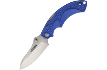 Image of Fox Amico Lockback Blue Folding Knife, 3.63 satin finish 154CM stainless blade, Blue textured nylon handle, 01FX294