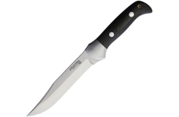 Image of Fox Forest Fixed Blade Knife, 5.13 satin finish 440C stainless clip point blade, Black canvas micarta handle, 02FX105